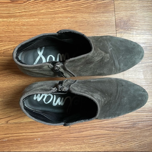 Sam Edelman Gray Suede Ankle Boot - Picture 1 of 5